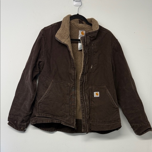 Carhartt Jackets & Blazers - Carhartt Brown Sherpa-Lined Jacket